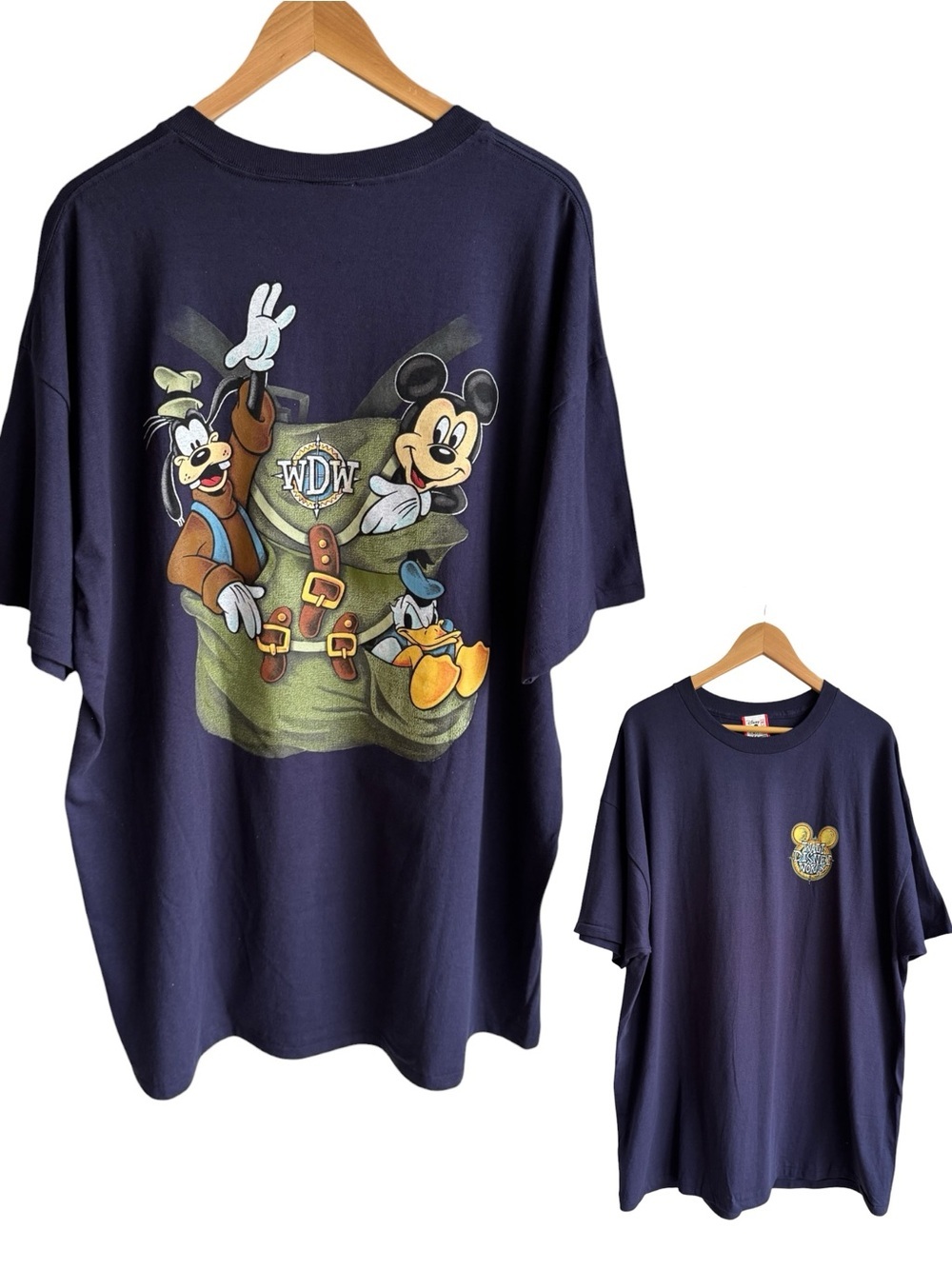 Vintage Walt Disney World Graphic T Shirt XXL USA Made Mickey Goofy Donald 90s